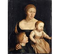 XcBAIHOUD Famous Famous Art Minimalist Prints Portrait of the Artist’s Wife with the Two Elder Children by Hans Holbein the Younger Art Canvas Murals for Room Decor 60x90cm
