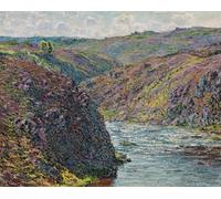 XcBAIHOUD Famous Famous Art Minimalist Prints Ravines of the Creuse At the End of the Day by Claude Monet Art Canvas Murals for Home Decor 60x90cm