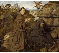 XcBAIHOUD Famous Famous Art Minimalist Prints Saint of Assisi Receiving the Stigmata by Jan Van Eyck Art Canvas Murals for Home Decor 60x90cm