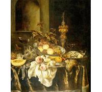 XcBAIHOUD Famous Famous Art Minimalist Prints Still Life by Abraham Van Beyeren Art Canvas Murals for Home Decor 60x90cm