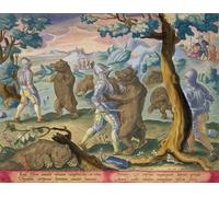 XcBAIHOUD Famous Famous Art Minimalist Prints the Alchemist's Laboratory Detail by Jan Van Der Straet Art Canvas Murals for Home Decor 60x90cm