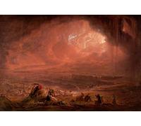 XcBAIHOUD Famous Famous Art Minimalist Prints the Destruction of Herculaneum and Pompeii by John Art Canvas Murals for Room Decor 60x90cm