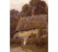 XcBAIHOUD Famous Modern Artwork Classic Canvas Painting a Berkshire Cottage by Helen Allingham Printed Paintings for Home Decor 60x90cm