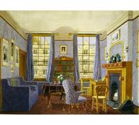 XcBAIHOUD Famous Modern Artwork Classic Canvas Painting an Undergraduate's Sitting Room Christ Church by George Pyne Printed Paintings for Home Decor 60x90cm