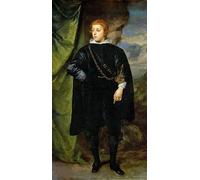 XcBAIHOUD Famous Modern Artwork Classic Canvas Painting Carlo Emanuele Deste Marchese Di Borgomanero by Van Dyck Printed Paintings for Home Decor 60x90cm