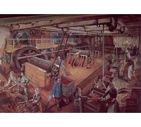 XcBAIHOUD Famous Modern Artwork Classic Canvas Painting Coal Riddling Workshop At the Mines of Blanzy by Ignace Francois Bonhomme Printed Paintings for Room Decor 60x90cm