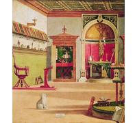 XcBAIHOUD Famous Modern Artwork Classic Canvas Painting Detail of the Vision of St Augustine by Vittore Carpaccio Printed Paintings for Room Decor 60x90cm