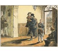 XcBAIHOUD Famous Modern Artwork Classic Canvas Painting Life of Otto Von Bismarck by Carl Rohling Printed Paintings for Room Decor 60x90cm