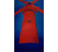 XcBAIHOUD Famous Modern Artwork Classic Canvas Painting Mill Red Mill in Domburg by Piet Mondrian Printed Paintings for Home Decor 60x90cm