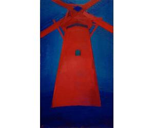 XcBAIHOUD Famous Modern Artwork Classic Canvas Painting Mill Red Mill in Domburg by Piet Mondrian Printed Paintings for Home Decor 60x90cm