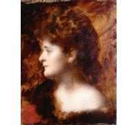 XcBAIHOUD Famous Modern Artwork Classic Canvas Painting Mme Charles Rabot by Jean-jacques Henner Printed Paintings for Home Decor 60x90cm
