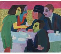 XcBAIHOUD Famous Modern Artwork Classic Canvas Painting Mountain Forest Study by Ernst Ludwig Kirchner Printed Paintings for Home Decor 60x90cm