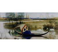 XcBAIHOUD Famous Modern Artwork Classic Canvas Painting My Soul Is an Enchanted Boat by Walter Crane Printed Paintings for Room Decor 60x90cm