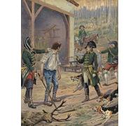 XcBAIHOUD Famous Modern Artwork Classic Canvas Painting Napoleon Hunting by Jacques Marie Gaston Onfray De Breville Printed Paintings for Room Decor 60x90cm