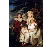 XcBAIHOUD Famous Modern Artwork Classic Canvas Painting Portrait of The Hon. Juliana Talbot Mrs Michael With Her Children Henry Maria And Elizabeth Ward Printed Paintings for Room Decor 60x90cm