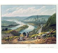 XcBAIHOUD Famous Modern Artwork Classic Canvas Painting Rouen View From the Hill of Bon-secours by Richard Parkes Bonington Printed Paintings for Home Decor 60x90cm