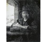 XcBAIHOUD Famous Modern Artwork Classic Canvas Painting Self-portrait drawing by Rembrandt van Rijn Printed Paintings for Room Decor 60x90cm