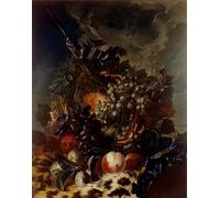 XcBAIHOUD Famous Modern Artwork Classic Canvas Painting Still Life of Fruit by Luis Paret Y Alcazar Printed Paintings for Home Decor 60x90cm