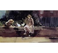 XcBAIHOUD Famous Modern Artwork Classic Canvas Painting the Farmyard Wall by Winslow Homer Printed Paintings for Room Decor 60x90cm