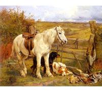 XcBAIHOUD Famous Modern Artwork Classic Canvas Painting the Keeper's Assistants by John Sargeant Noble R.b.a. Printed Paintings for Home Decor 60x90cm