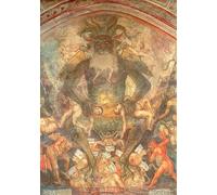 XcBAIHOUD Famous Modern Artwork Classic Canvas Painting the Last Judgement Detail of the Leviathan by Taddeo Di Bartolo Printed Paintings for Room Decor 60x90cm