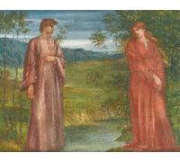 XcBAIHOUD Famous Modern Artwork Classic Canvas Painting the Last Parting of Helga and Gunnlaug by Charles Fairfax Murray Printed Paintings for Home Decor 60x90cm