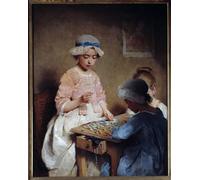 XcBAIHOUD Famous Modern Artwork Classic Canvas Painting the Part Painting by Charles Joshua Chaplin Printed Paintings for Room Decor 60x90cm