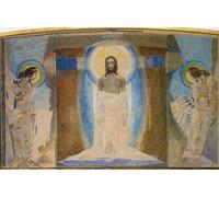 XcBAIHOUD Famous Modern Artwork Classic Canvas Painting the Resurrection by Mikhail Aleksandrovich Vrubel Printed Paintings for Home Decor 60x90cm