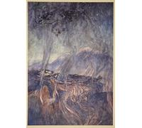 XcBAIHOUD Famous Modern Artwork Classic Canvas Painting the Sleep of Brunnhilde by Arthur Rackham Printed Paintings for Home Decor 60x90cm