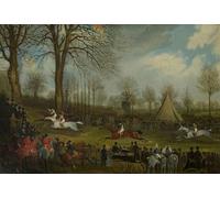 XcBAIHOUD Famous Modern Artwork Classic Canvas Painting the St Albans Grand Steeplecahes of March by Pollard Printed Paintings for Room Decor 60x90cm
