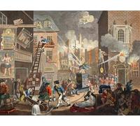 XcBAIHOUD Famous Modern Artwork Classic Canvas Painting the Times Plate I by William Hogarth Printed Paintings for Home Decor 60x90cm