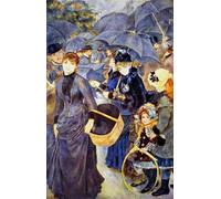 XcBAIHOUD Famous Modern Artwork Classic Canvas Painting the Umbrellas by Pierre Auguste Renoir Printed Paintings for Room Decor 60x90cm