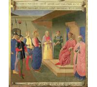 XcBAIHOUD Famous Modern Canvas Prints Animal Pictures Christ Before Caiaphus Detail From Three of the Silver Treasury of Santissima Annunziata by Fra Angelico Vintage Poster for Room Decor 60x90cm