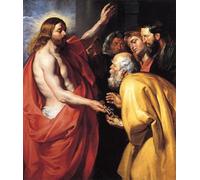 XcBAIHOUD Famous Modern Canvas Prints Animal Pictures Christ Surrending the Keys to St Peter by Peter Paul Rubens Vintage Poster for Home Decor 60x90cm