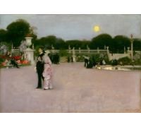 XcBAIHOUD Famous Modern Canvas Prints Animal Pictures in the Luxembourg Gardens by John Singer Sargent Vintage Poster for Room Decor 60x90cm