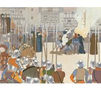 XcBAIHOUD Famous Modern Canvas Prints Animal Pictures Joan of Arc At the Stake Illustration From jeanne arc by Louis Maurice Boutet De Monvel Vintage Poster for Home Decor 60x90cm