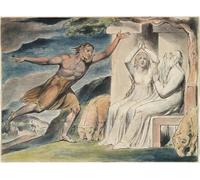 XcBAIHOUD Famous Modern Canvas Prints Animal Pictures Jobs Evil Dreams by William Blake Vintage Poster for Room Decor 60x90cm