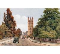 XcBAIHOUD Famous Modern Canvas Prints Animal Pictures Magdalen Tower From the Bridge Oxford by Alfred Robert Quinton Vintage Poster for Room Decor 60x90cm