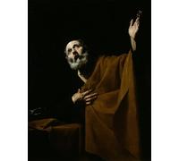 XcBAIHOUD Famous Modern Canvas Prints Animal Pictures Penitent Saint Peter by Jusepe De Ribera Vintage Poster for Home Decor 60x90cm