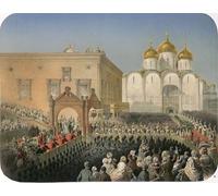 XcBAIHOUD Famous Modern Canvas Prints Animal Pictures Procession of Tsarina Alexandra Feodorovna to the Cathedral of the Dormition by Mihaly Von Zichy Vintage Poster for Home Decor 60x90cm