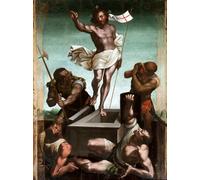 XcBAIHOUD Famous Modern Canvas Prints Animal Pictures Resurrection Jesus Holds a Stick Cross At the End of by Luca Cambiaso Vintage Poster for Home Decor 60x90cm