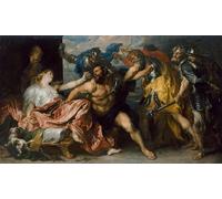 XcBAIHOUD Famous Modern Canvas Prints Animal Pictures Samson and Delilah by Anthony Van Dyck Vintage Poster for Home Decor 60x90cm