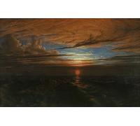 XcBAIHOUD Famous Modern Canvas Prints Animal Pictures Sunset At Sea After a Storm by Danby Vintage Poster for Home Decor 60x90cm