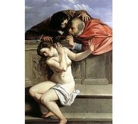 XcBAIHOUD Famous Modern Canvas Prints Animal Pictures Susanna and the Elders by Artemisia Gentileschi Vintage Poster for Home Decor 60x90cm