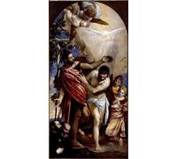 XcBAIHOUD Famous Modern Canvas Prints Animal Pictures the Baptism of Christ Painting by Veronese Vintage Poster for Home Decor 60x90cm