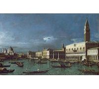 XcBAIHOUD Famous Modern Canvas Prints Animal Pictures the Grand Canal with the Church of Santa Maria Della Salute by Bernardo Bellotto Vintage Poster for Home Decor 60x90cm