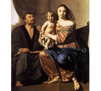 XcBAIHOUD Famous Modern Canvas Prints Animal Pictures the Holy Family by Caesar Van Everdingen Vintage Poster for Home Decor 60x90cm