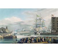 XcBAIHOUD Famous Modern Canvas Prints Animal Pictures the Opening of St Katharine Docks Saturday the Th October by Famous painting Vintage Poster for Room Decor 60x90cm