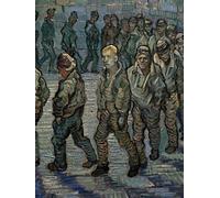 XcBAIHOUD Famous Modern Canvas Prints Animal Pictures the Prison Courtyard by Vincent Van Gogh Vintage Poster for Home Decor 60x90cm