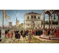 XcBAIHOUD Famous Modern Canvas Prints Animal Pictures the Story of St Ursula the Repatriation of the English Ambassadors by Vittore Carpaccio Vintage Poster for Room Decor 60x90cm